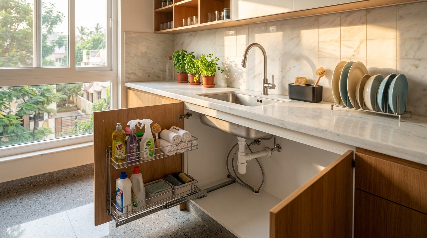 6 Clever Under-Sink & Countertop Organizers Under ₹699 for Small Kitchens (2026)